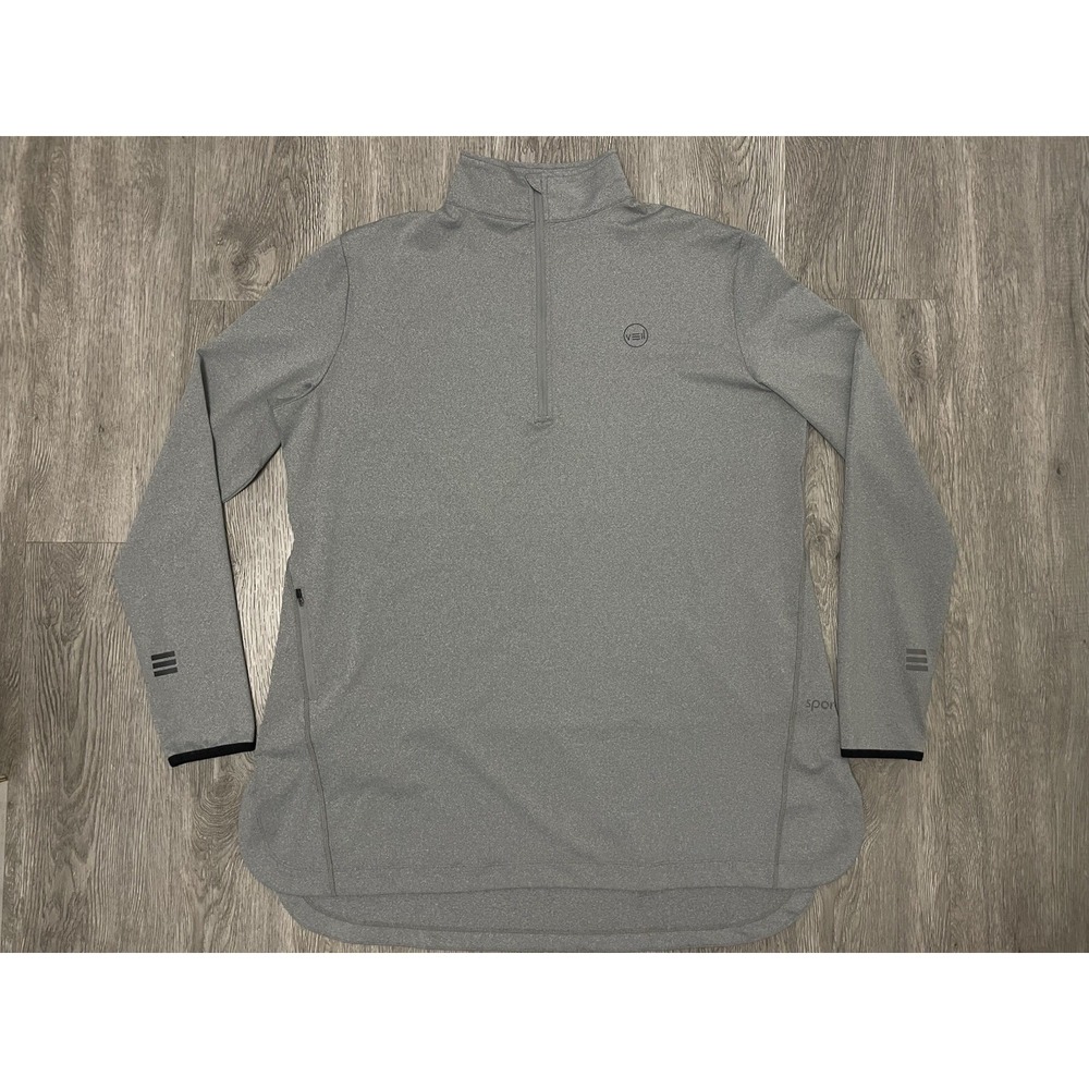 Veil Spark 1/4 Zip Womens 2X-Large Gray Half Zip Modest Fit Running Gym